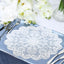 6 - Pack Dining Table Mats Floral Lace Design White - Vinyl Non - Slip Surface with Vintage Appeal 15" - Linen Luxes