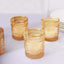 6-Pack Amber Gold Glass Votive Tealight Holders - Stylish Primrose Design for Weddings & DÃ©cor