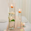 6 - Pack Glass Cylinder Vases Square Clear - Durable Heavy Duty Floral Centerpieces for Weddings 18" - Linen Luxes