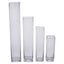 6 - Pack Glass Cylinder Vases Square Clear - Durable Heavy Duty Floral Centerpieces for Weddings 18" - Linen Luxes