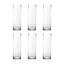 6 - Pack Glass Flower Vases Cylinder Design Heavy Duty Clear - Stylish Centerpieces for Weddings 16" - Linen Luxes
