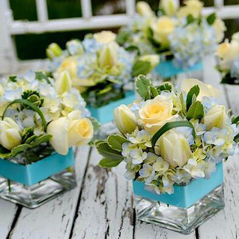 6 - Pack Glass Flower Vases Heavy Duty Clear - Premium Table Centerpieces for Weddings 6" - Linen Luxes