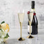 6 - Pack Plastic Champagne Flutes Clear/Gold - Stylish Disposable Glasses for Toasts 5oz - Linen Luxes