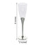 6 - Pack Plastic Champagne Flutes Clear/Silver - Stylish Disposable Glasses for Toasts 5oz - Linen Luxes