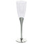 6 - Pack Plastic Champagne Flutes Clear/Silver - Stylish Disposable Glasses for Toasts 5oz - Linen Luxes