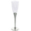 6 - Pack Plastic Champagne Flutes Clear/Silver - Stylish Disposable Glasses for Toasts 5oz - Linen Luxes