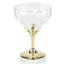 6 - Pack Plastic Champagne Glasses Gold Hard Material - Durable Disposable Goblets for Wine 5oz - Linen Luxes