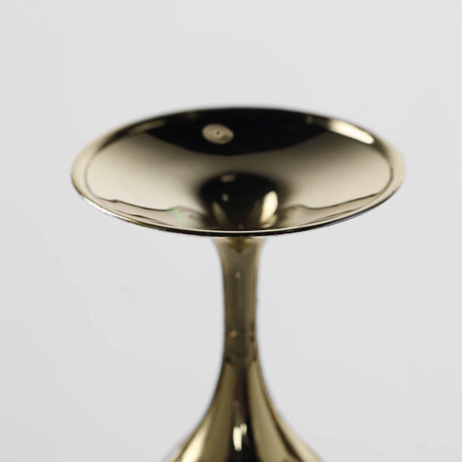 6 - Pack Plastic Champagne Glasses Gold Hard Material - Durable Disposable Goblets for Wine 5oz - Linen Luxes