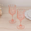 6-Pack Plastic Cocktail Goblets Transparent Blush Crystal Cut - Shatterproof Drinkware 8oz
