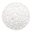 6 - Pack Table Placemats Woven Fiber Design Silver Round - Disposable Mats for Dining and Events 15" - Linen Luxes