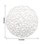 6 - Pack Table Placemats Woven Fiber Design Silver Round - Disposable Mats for Dining and Events 15" - Linen Luxes