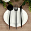 60 Pack Plastic Silverware Set, Black Heavy Duty Disposable Sleek Utensil Cutlery