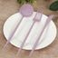 60 Pack Plastic Silverware Set, Lavender Lilac Heavy Duty Disposable Sleek Utensil Cutlery