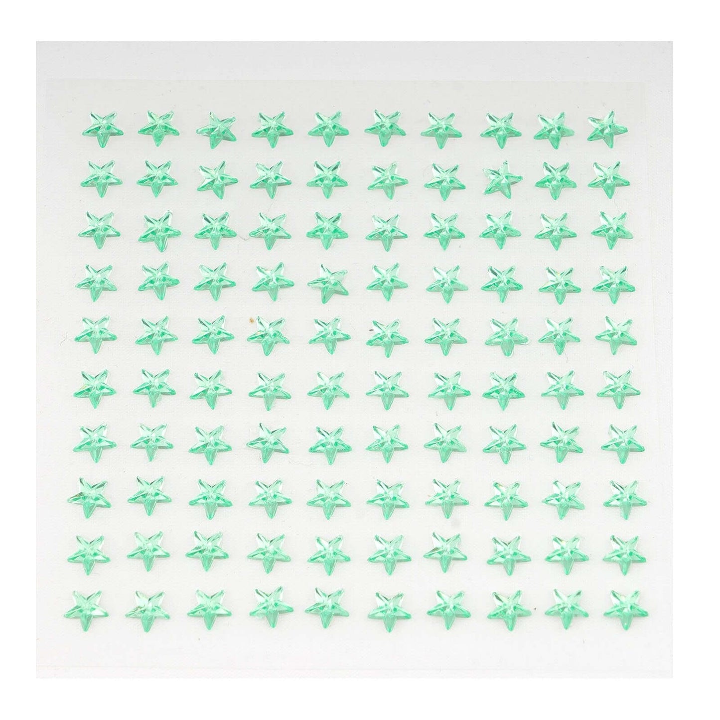 600 Pcs Apple Green Star Shape Stick - On Diamond Rhinestone Stickers, DIY Self Adhesive Craft Gems - Linen Luxes