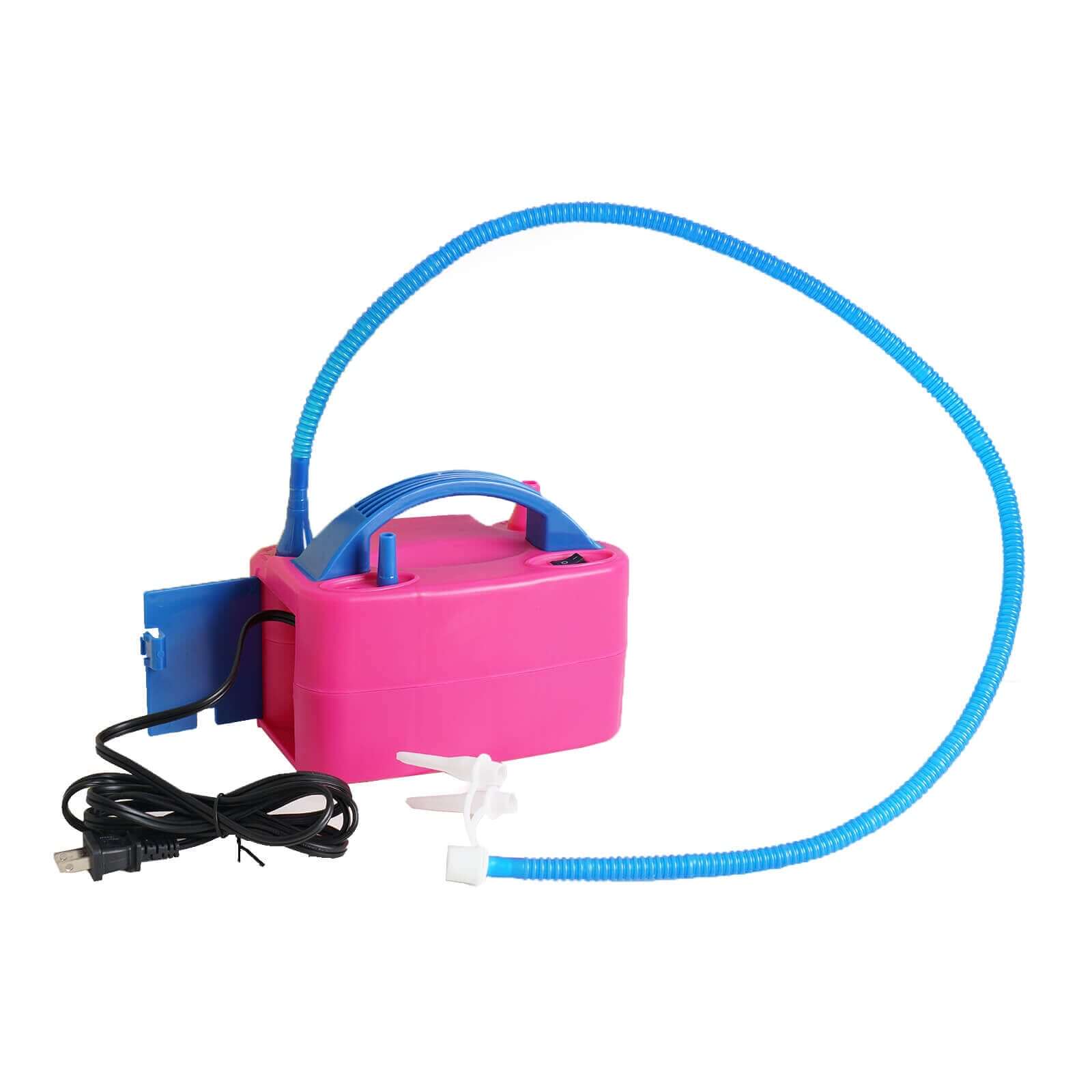 600W Hot Pink Dual Nozzle Electric Balloon Pump, Balloon Inflator, Blow Up Machine - Linen Luxes