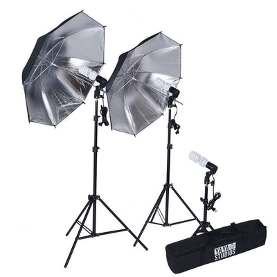 600W Professional Photography Video Studio Continuous Light Kit With Umbrellas - Linen Luxes