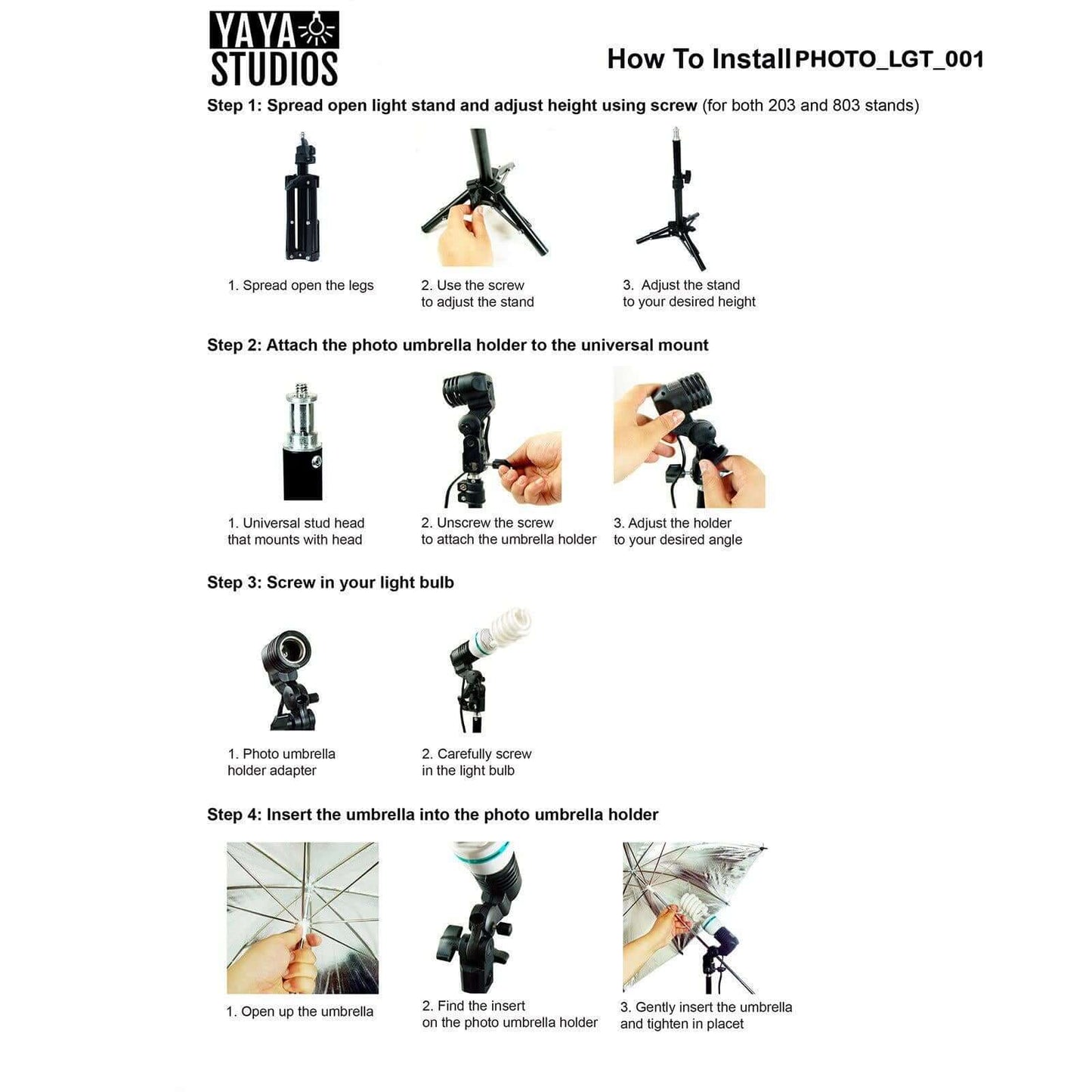 600W Professional Photography Video Studio Continuous Light Kit With Umbrellas - Linen Luxes