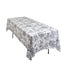 Polyester 60"x102" Rectangle Tablecloth White - Black French Toile Pattern for Elegant Gatherings