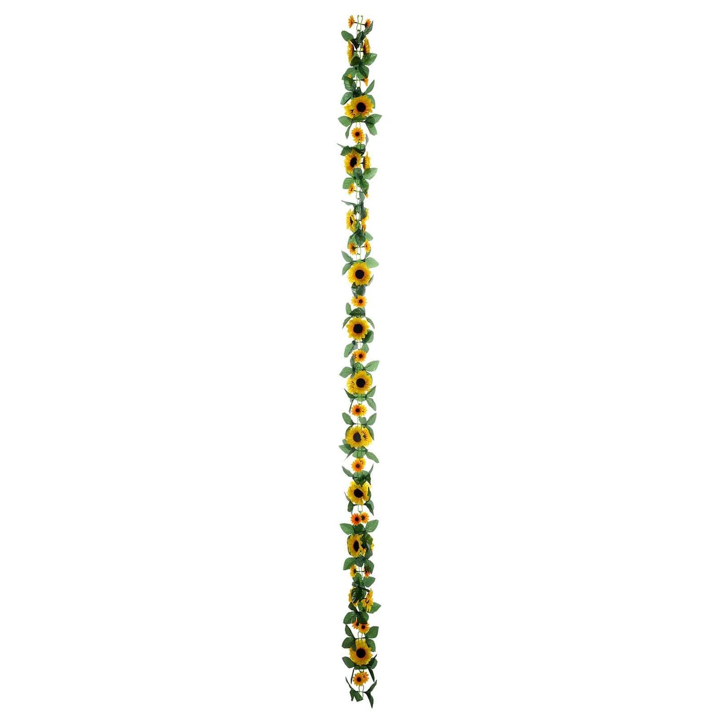 6.5ft Artificial Silk Sunflower Table Garland, Flower Vine Chain - Linen Luxes