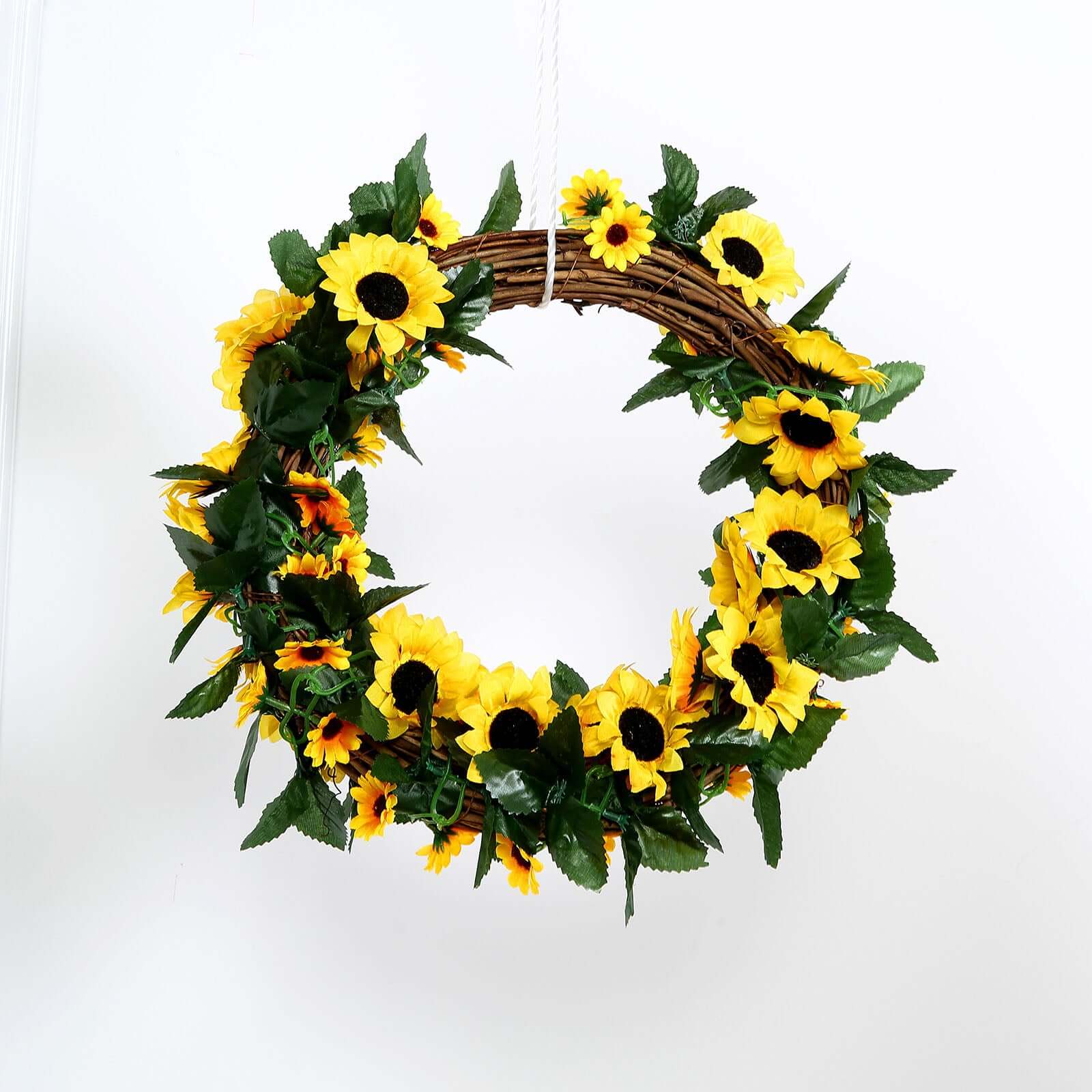 6.5ft Artificial Silk Sunflower Table Garland, Flower Vine Chain - Linen Luxes