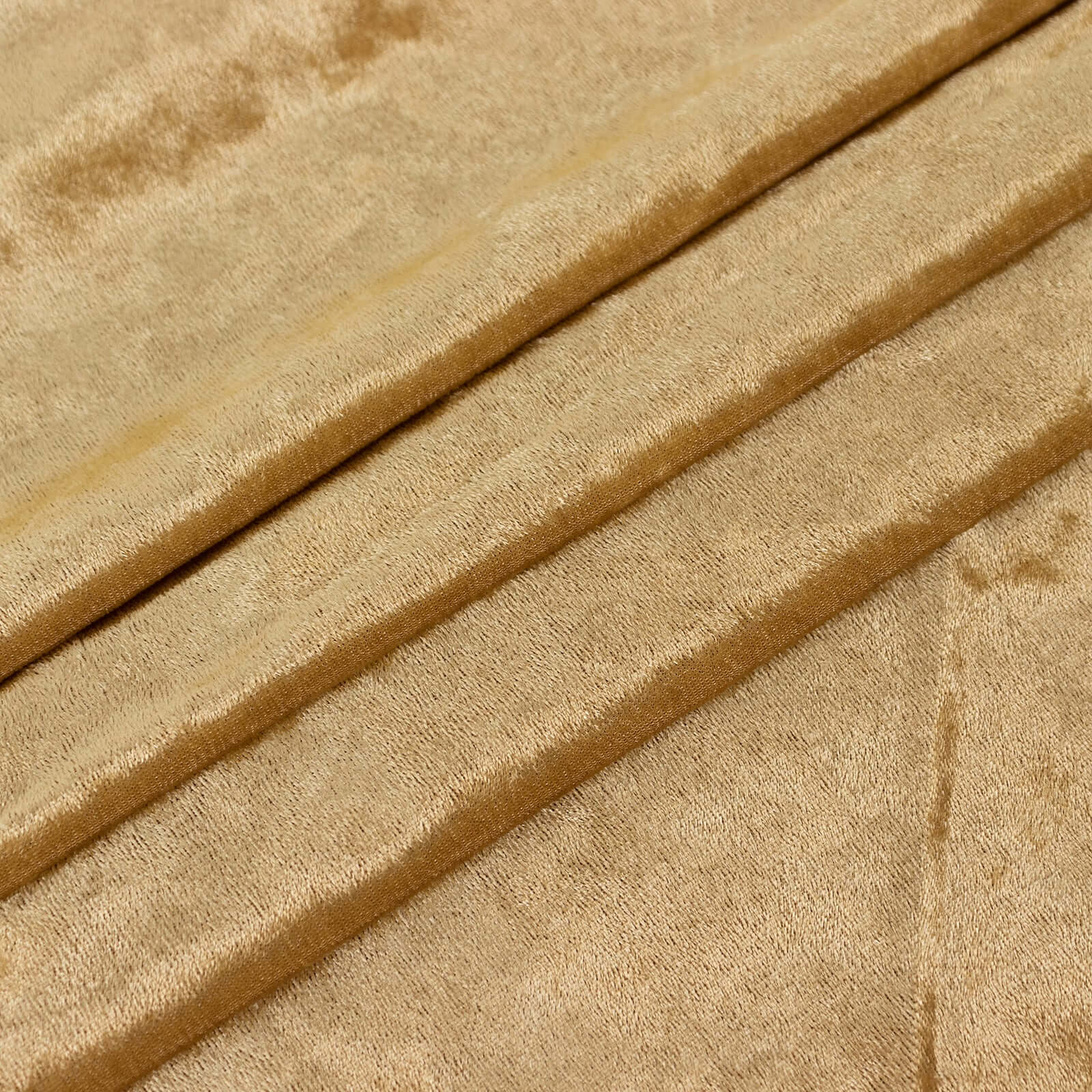 65"x5 Yards Champagne Crushed Velvet Fabric Bolt, DIY Craft Fabric Roll - Linen Luxes