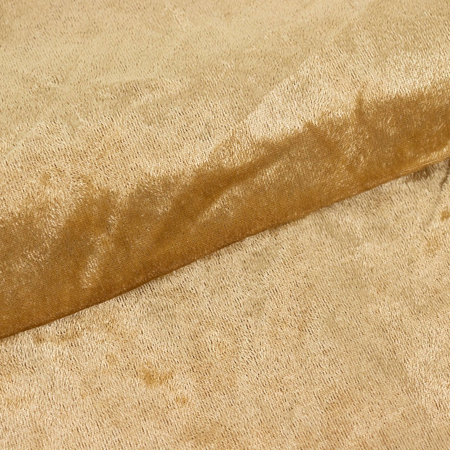 65"x5 Yards Champagne Crushed Velvet Fabric Bolt, DIY Craft Fabric Roll - Linen Luxes