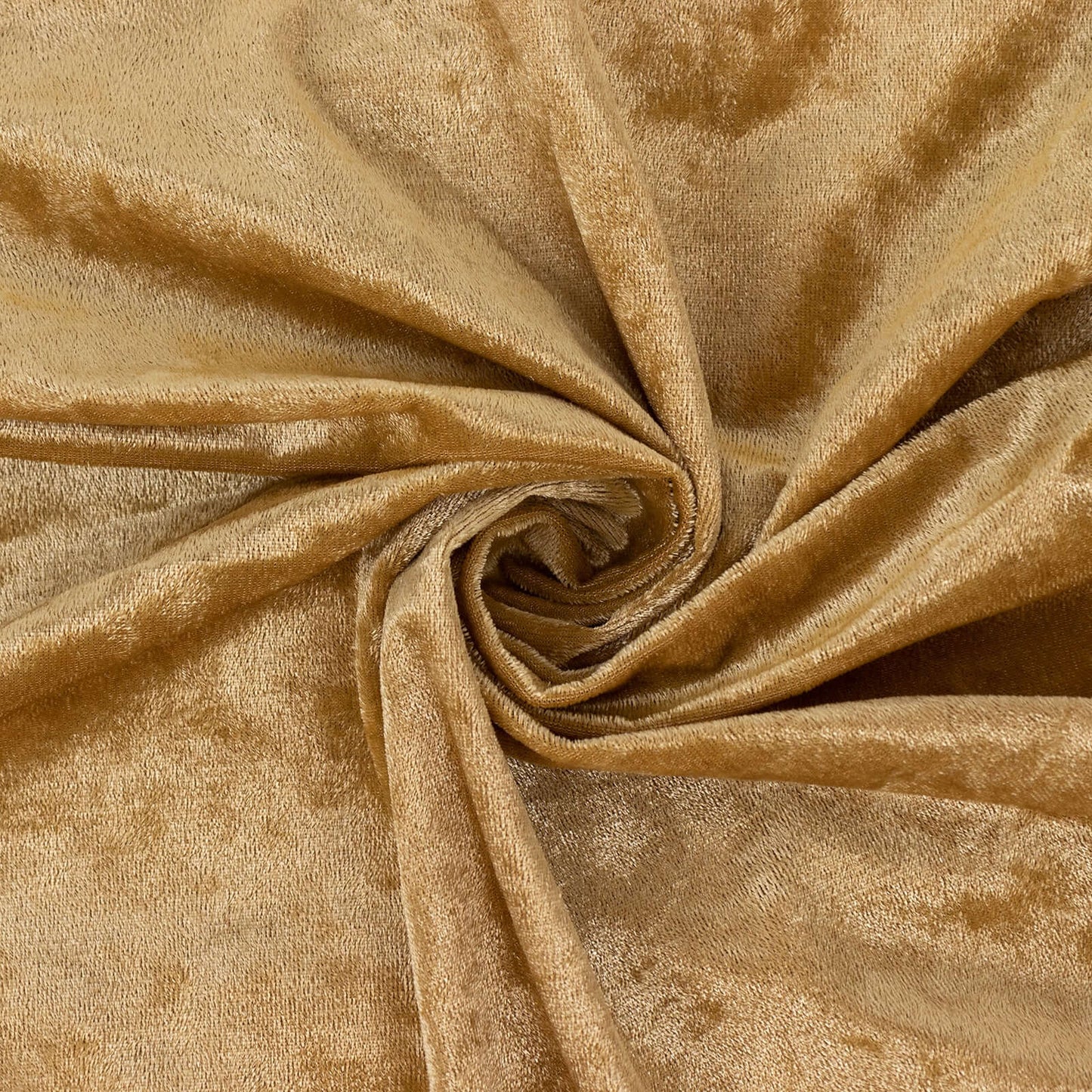 65"x5 Yards Champagne Crushed Velvet Fabric Bolt, DIY Craft Fabric Roll - Linen Luxes