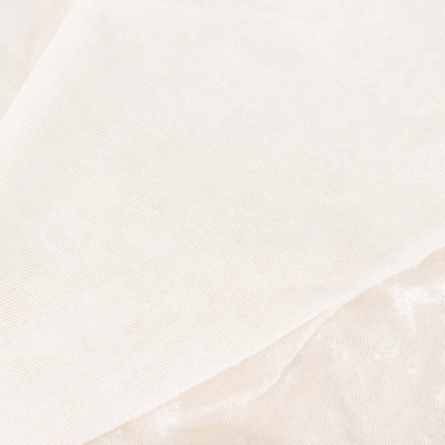 65"x5 Yards Ivory Crushed Velvet Fabric Bolt, DIY Craft Fabric Roll - Linen Luxes