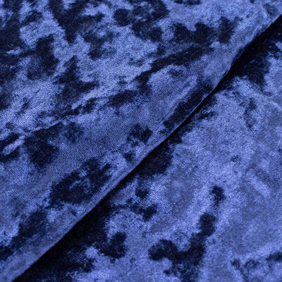 65"x5 Yards Navy Blue Crushed Velvet Fabric Bolt, DIY Craft Fabric Roll - Linen Luxes