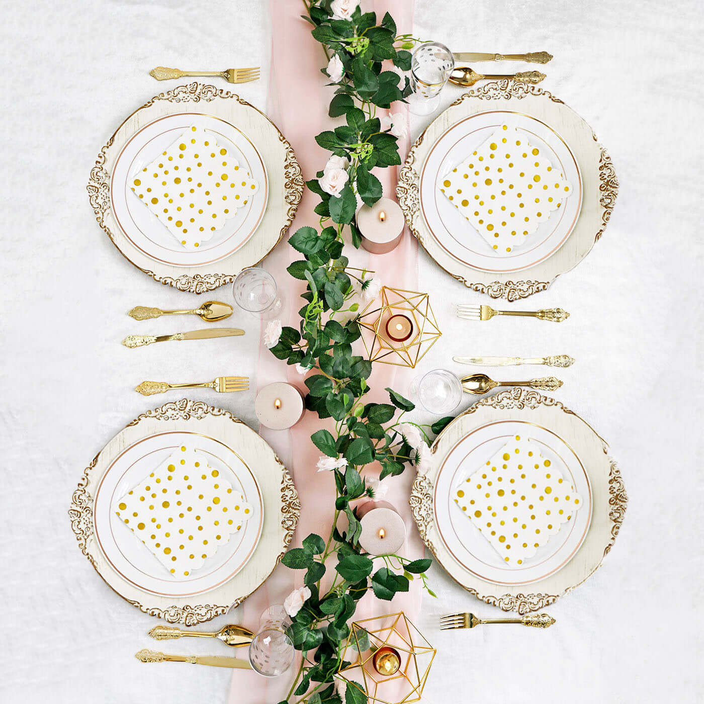 6ft 20 Blush Artificial Silk Roses Flower Garland Vine - Linen Luxes