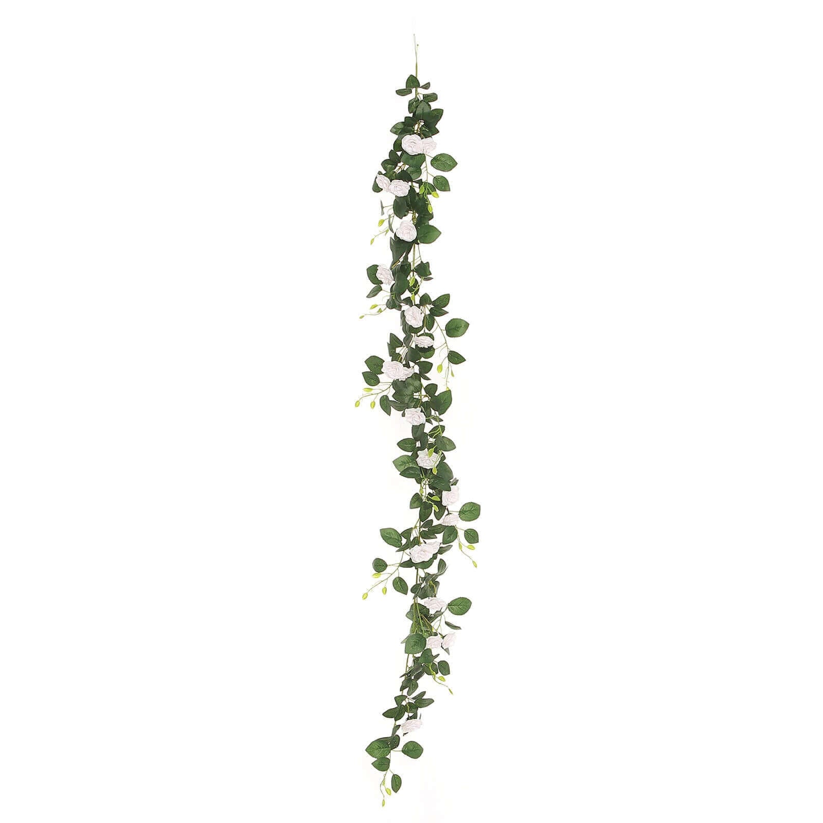 6ft 20 Blush Artificial Silk Roses Flower Garland Vine - Linen Luxes