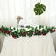 6ft 20 Burgundy Artificial Silk Roses Flower Garland, Hanging Vine - Linen Luxes