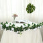 6ft 20 White Artificial Silk Roses Flower Garland, Hanging Vine - Linen Luxes