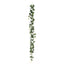 6ft 20 White Artificial Silk Roses Flower Garland, Hanging Vine - Linen Luxes
