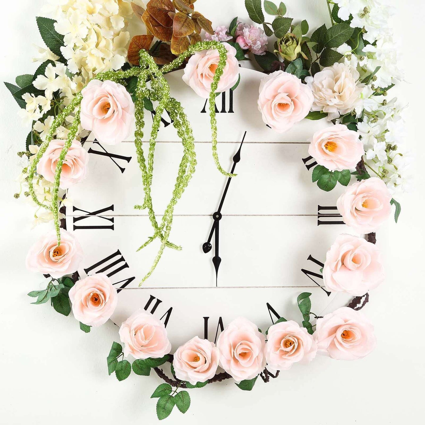 6ft Blush Artificial Silk Rose Hanging Flower Garland Vine - Linen Luxes