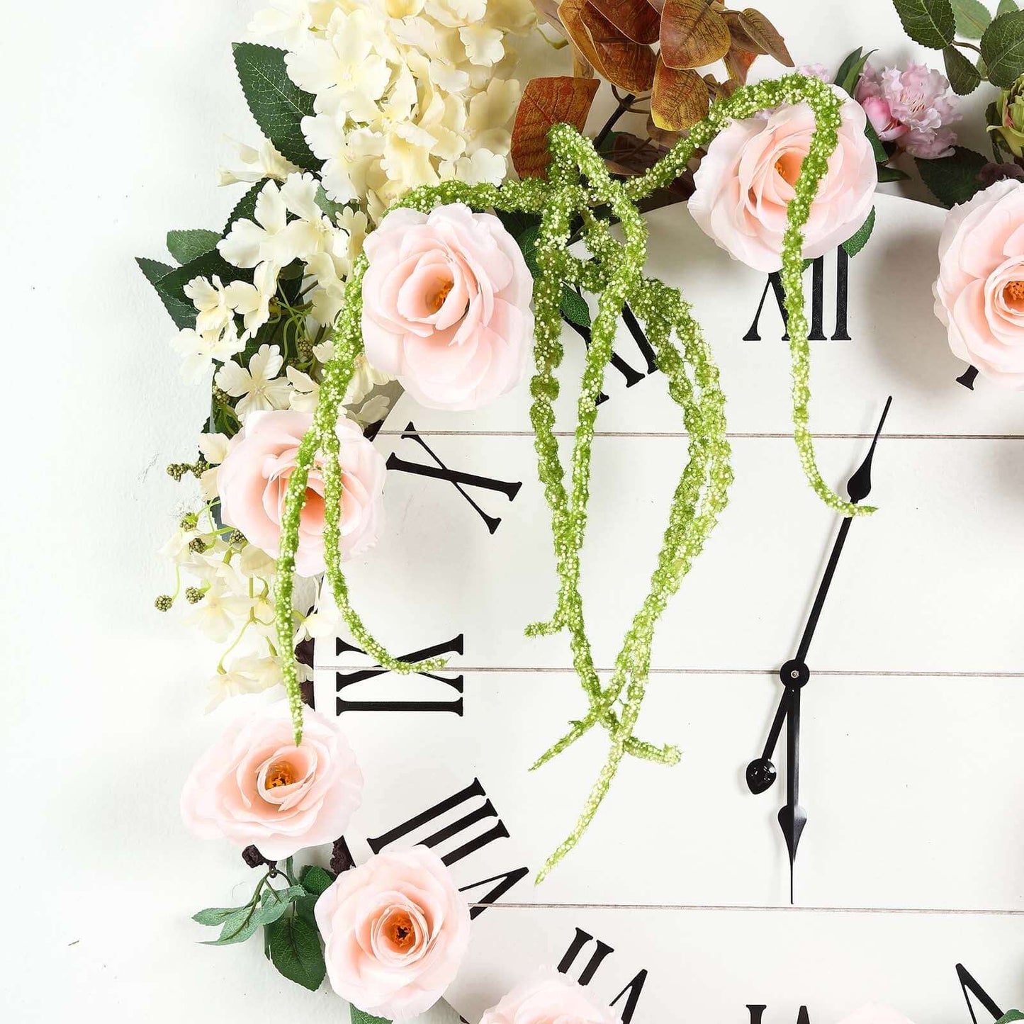 6ft Blush Artificial Silk Rose Hanging Flower Garland Vine - Linen Luxes