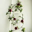 6ft Burgundy Real Touch Artificial Rose and Leaf Flower Garland Vine - Linen Luxes