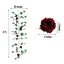 6ft Burgundy Real Touch Artificial Rose and Leaf Flower Garland Vine - Linen Luxes