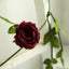 6ft Burgundy Real Touch Artificial Rose and Leaf Flower Garland Vine - Linen Luxes