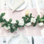 6ft Cream Artificial Silk Rose Garland UV Protected Flower Chain - Linen Luxes