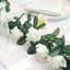 6ft Cream Artificial Silk Rose Garland UV Protected Flower Chain - Linen Luxes