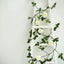 6ft Cream Real Touch Artificial Rose and Leaf Flower Garland Vine - Linen Luxes