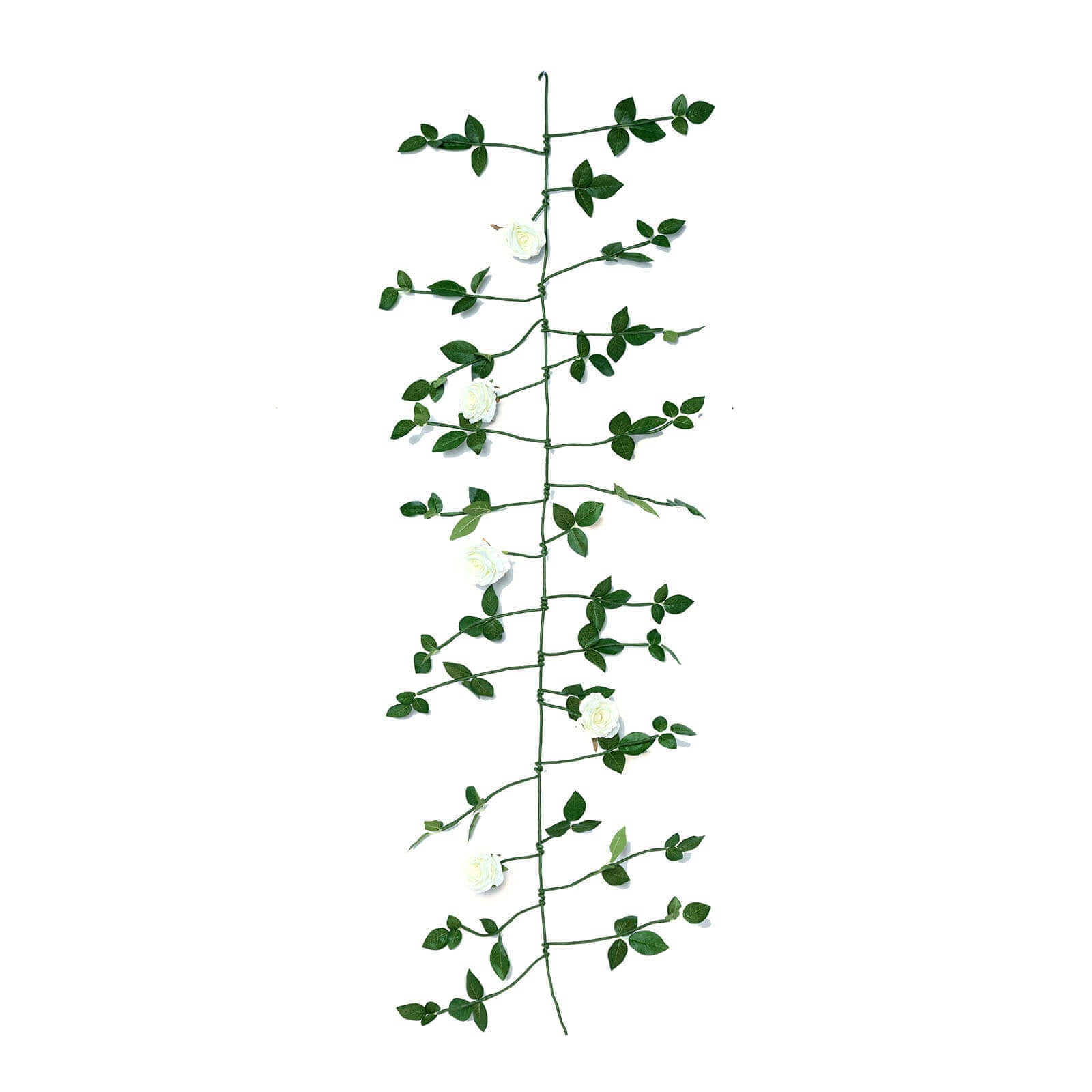 6ft Cream Real Touch Artificial Rose and Leaf Flower Garland Vine - Linen Luxes