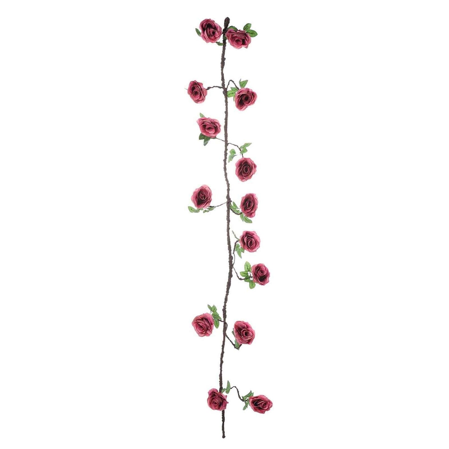 6ft Dusty Rose Artificial Silk Rose Hanging Flower Garland Faux Vine - Linen Luxes