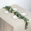 6ft Green Ivory Artificial Eucalyptus Leaf, Rose Flower Garland Vine - Linen Luxes