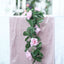 6ft Pink Artificial Silk Rose Garland UV Protected Flower Chain - Linen Luxes