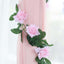 6ft Pink Artificial Silk Rose Garland UV Protected Flower Chain - Linen Luxes