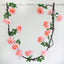 6ft Pink Artificial Silk Rose Hanging Flower Garland, Faux Vine - Linen Luxes