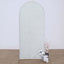 6ft Silver Shimmer Tinsel Spandex Chiara Backdrop Stand Cover For Fitted Round Top Wedding Arch
