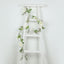 6ft White Silk Rose Peony Flower Garland, Mixed Floral Greenery Garland Artificial Hanging Vine